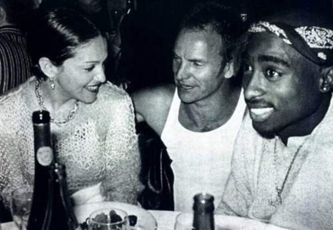 Madonna, Sting a Tupac sedia na pive.