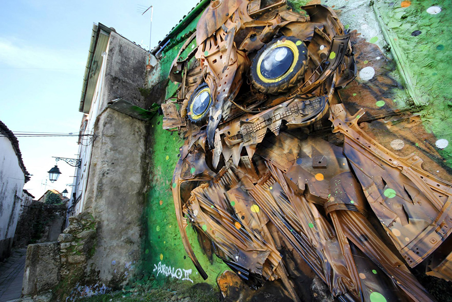 recycled-owl-sculpture-street-art-owl-eyes-artur-bordalo-6