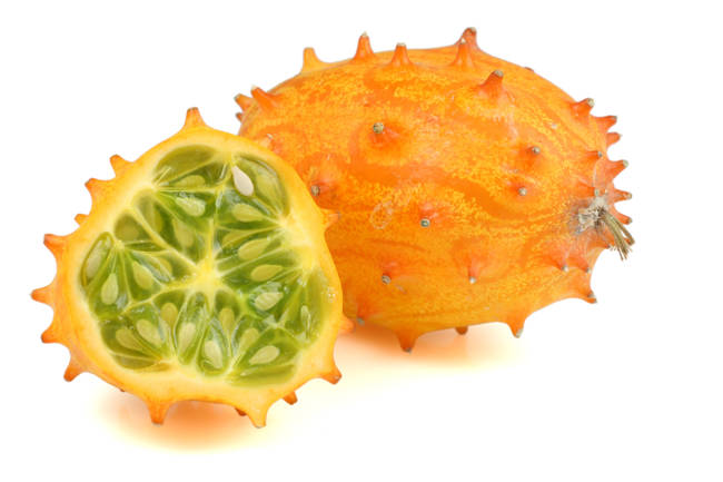 Menej známa odroda melónu (Horned melon).