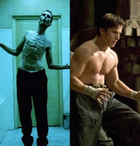 Christian Bale držal diétu aby vyzerala jeho postava dvôverihodne vo filme Mechanik. Krátko na to však ale pribral a vypracoval sa, aby zahral Bruca Wayna vo filme Batman začína. 