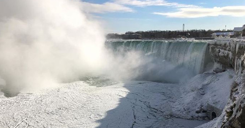 Niagarske Vodopady Zamrzli A Premenili Sa Na ľadove Kraľovstvo